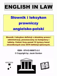 eBook English in Law - Jacek Gordon