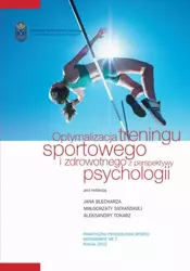 eBook Optymalizacja treningu sportowego i zdrowotnego z perspektywy psychologii - Jan Blecharz