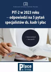 eBook PIT-2 w 2023 roku - odpowiedzi na 5 pytań specjalistów ds. kadr i płac - Mariusz Olech mobi epub