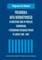 eBook Preambuła aktu normatywnego - Małgorzata Ewa Stefaniuk