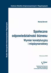 eBook Społeczna odpowiedzialność biznesu - Maciej Bernatt