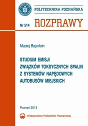 eBook Studium emisji związków toksycznych spalin z systemów napędowych autobusów miejskich - Maciej Bajerlein