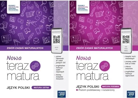 2W1 NOWA TERAZ MATURA JĘZYK POLSKI. MATURA PISEMNA 2025 + MATURA USTNA 2025 - Hanna Moszczeńska, Zofia Kołos