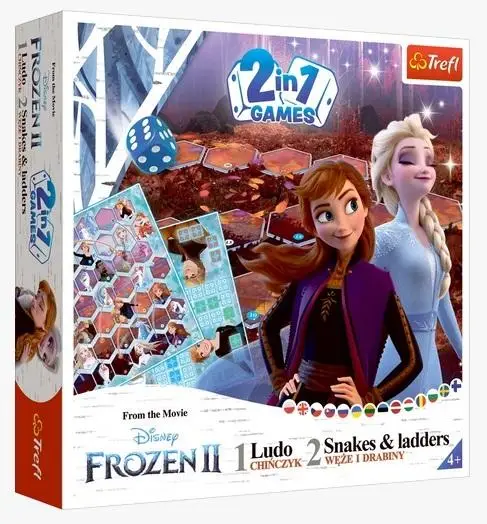 2w1 Chińczyk/Węże i drabiny Frozen 2 TREFL