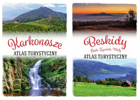 2x Atlas turystyczny Beskidy + Karkonosze - Barbara Zygmańska