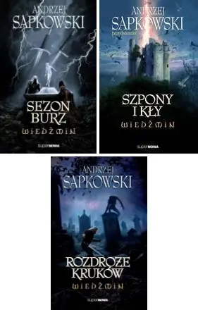 3W1 WIEDŹMIN ROZDROŻE KRUKÓW + SEZON BURZ + SZPONY I KŁY -SAPKOWSKI ANDRZEJ - Andrzej Sapkowski