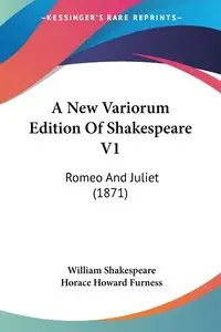 A New Variorum Edition Of Shakespeare V1 - William Shakespeare