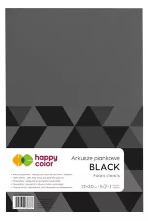 Arkusze piankowe A4 5szt czarne HAPPY COLOR - GDD