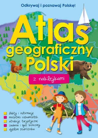 Atlas geograficzny polski z naklejkami - Opracowanie zbiorowe