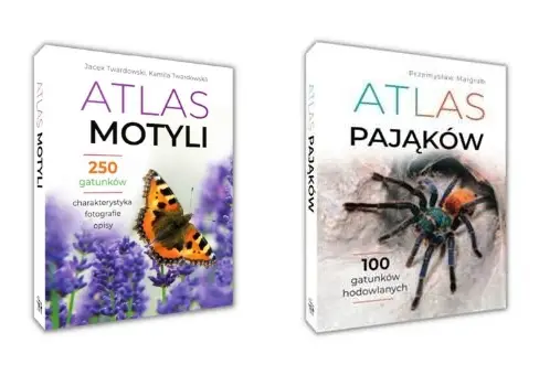 Atlas motyli + Atlas pająków PAKIET 2 - Kamila Twardowska, Jacek Twardowski