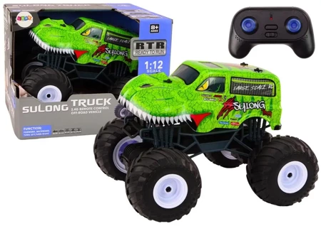 Auto Dinozaur terenowe 2.4G R/C 1:12 zielony - Leantoys