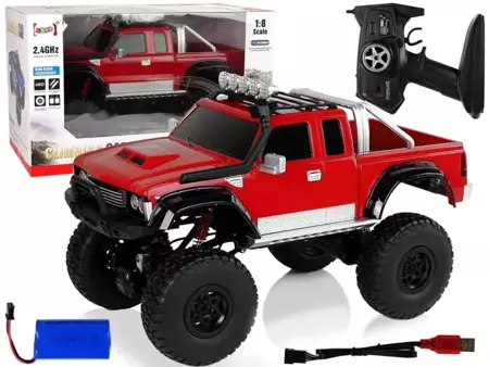 Auto Off- Road R/C 2.4G Climbing Car 1:8 czerwony - Leantoys