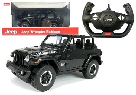 Auto R/C Jeep Wrangler Rubicon 1:14 Rastar czarny - Leantoys