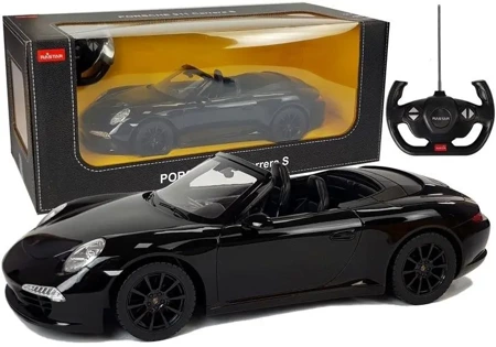 Auto R/C Porsche 911 Carrera S Rastar 1:12 czarne - Leantoys