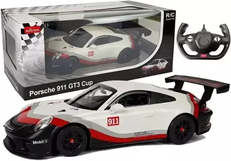 Auto R/C Porsche 911 GT3 CUP Rastar 1:14 białe - Leantoys