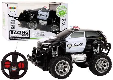 Auto policyjne terenowe R/C 1:24 - Leantoys