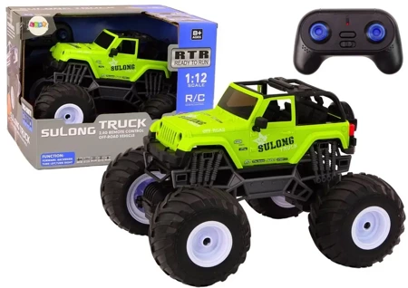 Auto terenowe 2.4G R/C 1:12 zielony - Leantoys