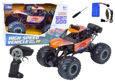 Auto terenowe R/C 1:8 amortyzatory pomarańczowy - Leantoys