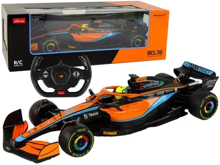 Auto wyścigowe R/C McLaren F1 1:12 pomarańczowe - Leantoys