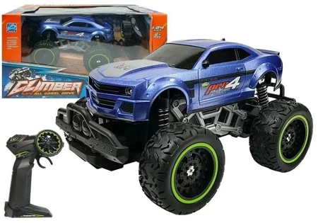 Auto zdalnie sterowane R/C 6.5 km/h niebieskie - Leantoys