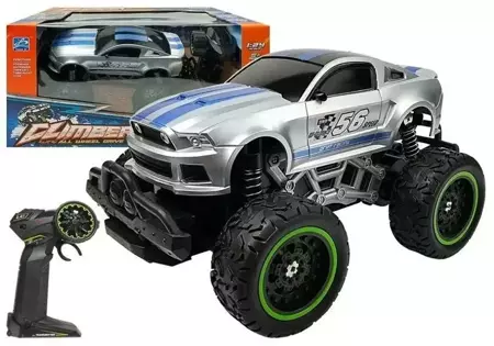 Auto zdalnie sterowane R/C 6.5 km/h srebrne - Leantoys