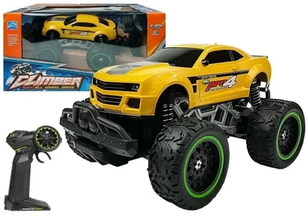 Auto zdalnie sterowane R/C 6.5 km/h żółte - Leantoys