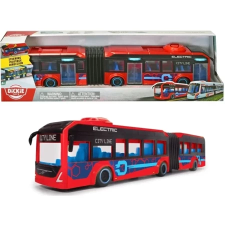 Autobus przegubowy czerwony Volvo 40cm - Dickie Toys