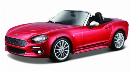 BBURAGO MODEL FIAT 124 SPIDER RED 1:24