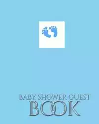 Baby Boy Foot Prints  Stylish   Shower Guest Book - Michael Huhn