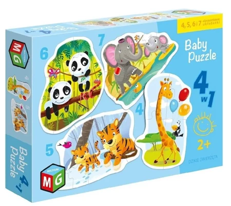 Baby Puzzle 4w1 Dzikie zwierzęta - Multigra