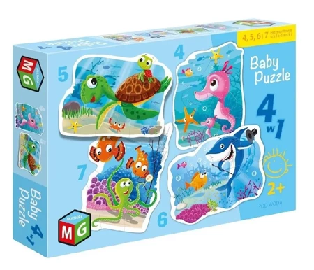 Baby Puzzle 4w1 Pod wodą - Multigra