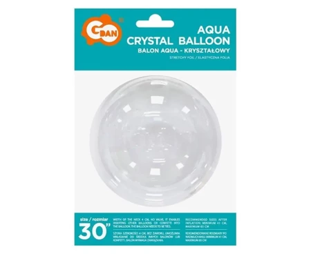 Balon Aqua kryształowy bez nadruku 76cm - Godan