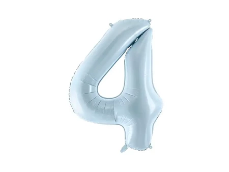 Balon foliowy 4 jasny niebieski 72cm - PartyDeco