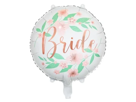 Balon foliowy Bride kwiaty 45cm biały - PartyDeco