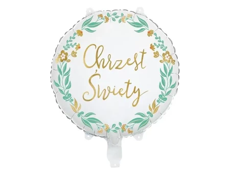 Balon foliowy Chrzest Święty 45cm - PartyDeco