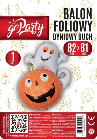 Balon foliowy Dyniowy duch 82x81cm - GoParty