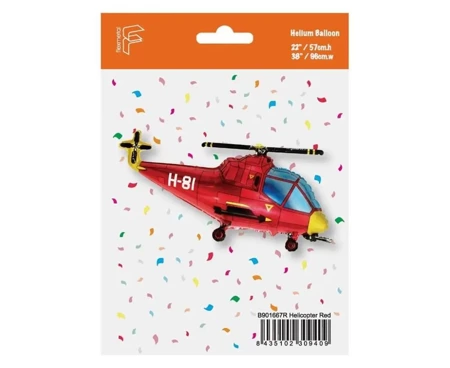 Balon foliowy FX Helikopter czerwony 57cm - Godan