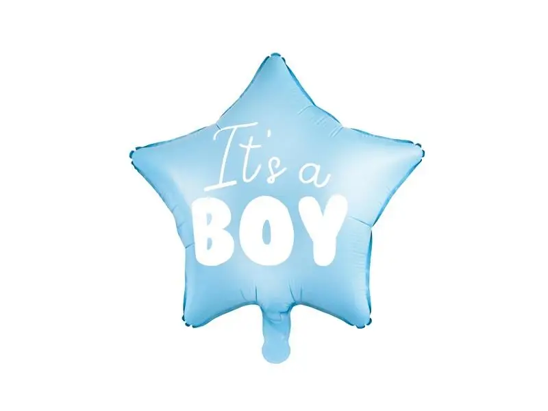 Balon foliowy Gwiazdka It's a boy 48cm niebieski - PartyDeco