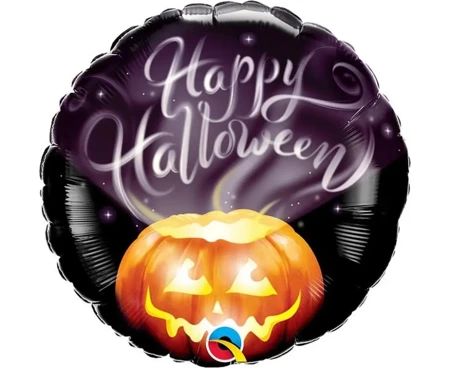 Balon foliowy Happy Halloween dynia 46cm - Godan