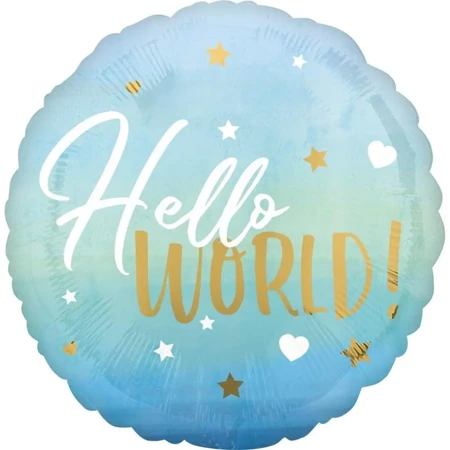 Balon foliowy Hello World - Amscan