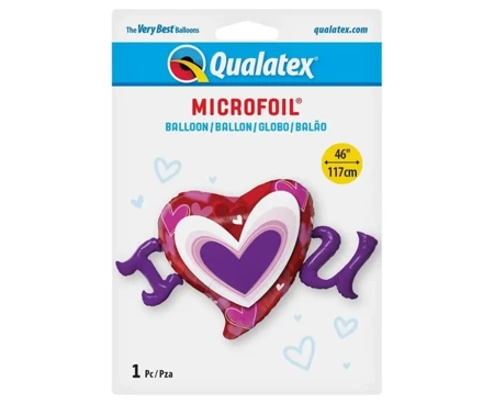 Balon foliowy I heart U 116cm - Godan