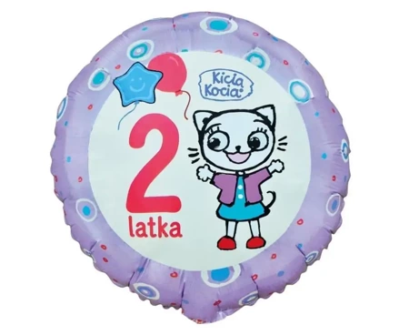 Balon foliowy Kicia Kocia 2 latka 46cm - Godan