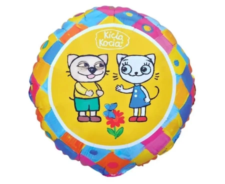 Balon foliowy Kicia Kocia i Pacek 46cm - Godan