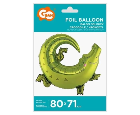 Balon foliowy Krokodyl, 80x71cm - Godan