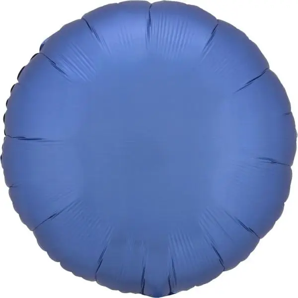 Balon foliowy Lustre Azure niebieski okrągły 43cm - Amscan