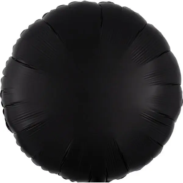 Balon foliowy Lustre Black okrągły 43cm - Amscan