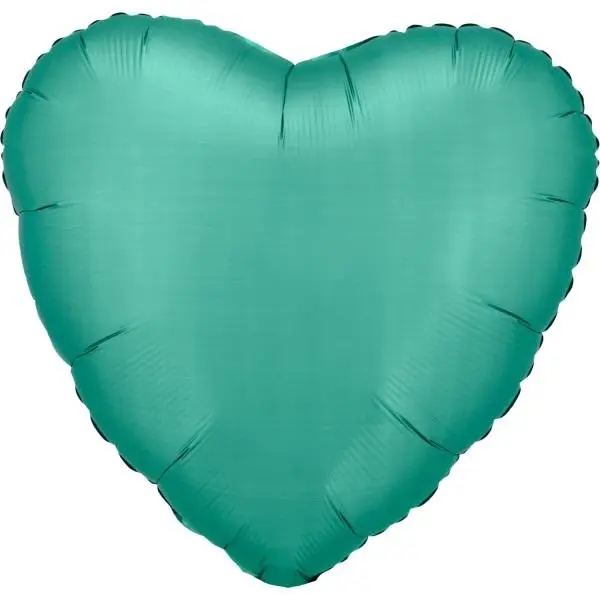 Balon foliowy Lustre Jade Green serce 43cm - Amscan