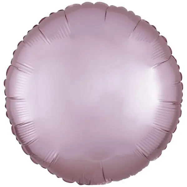 Balon foliowy Lustre Pastel różowy okrągły 43cm - Amscan