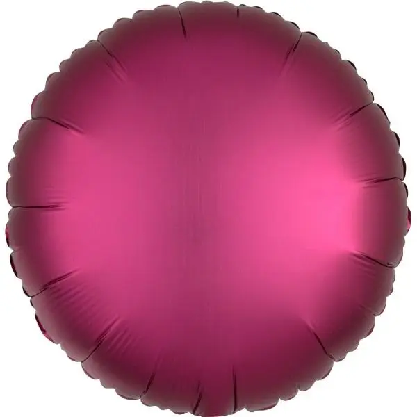 Balon foliowy Lustre purpurowy okrągły 43cm - Amscan