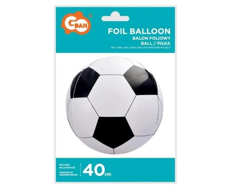 Balon foliowy Piłka biało-czarna 40.5cm - Godan